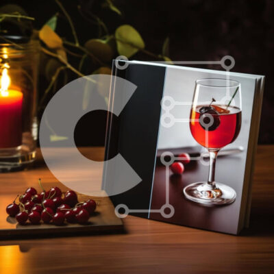 Intra Συλλεκτικό Ξύλινο Παζλ Plywood 4mm - Ζεστή σκηνή με κόκκινο κρασί, κεράσια και ανοιχτό βιβλίο Σε Ξύλινο Κουτί - Διαστάσεις: 10x10 cm – 25 κομμάτια - Image 1