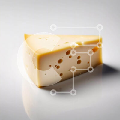 Intra Συλλεκτικό Ξύλινο Παζλ Plywood  4mm - Ελβετικό τυρί με τρύπες σε υπόλευκο φόντο Σε Ξύλινο Κουτί - Διαστάσεις: 10x10 cm – 25 κομμάτια - Image 1