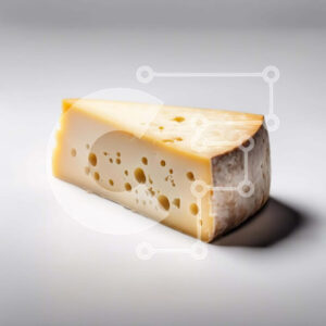 Intra Συλλεκτικό Ξύλινο Παζλ Plywood  4mm - Τυρί τσένταρ με τρύπες σε υπόλευκο φόντο Σε Ξύλινο Κουτί - Διαστάσεις: 10x10 cm – 25 κομμάτια