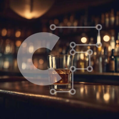 Intra Συλλεκτικό Ξύλινο Παζλ Plywood  4mm - Ποτήρι ουίσκι με πάγο στον πάγκο του μπαρ Σε Ξύλινο Κουτί - Διαστάσεις: 10x10 cm – 25 κομμάτια - Image 1