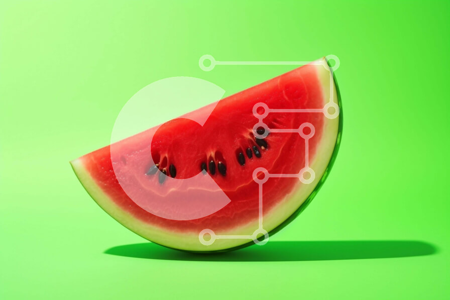 Intra Συλλεκτικό Ξύλινο Παζλ Plywood  4mm - Φέτα καρπούζι σε πορτοκαλί φόντο Σε Ξύλινο Κουτί - Διαστάσεις: 10x10 cm – 25 κομμάτια