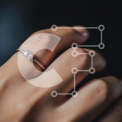 Intra Συλλεκτικό Ξύλινο Παζλ Plywood  4mm - Κομψό δαχτυλίδι αρραβώνων σε γυναικείο χέρι Σε Ξύλινο Κουτί - Διαστάσεις: 10x10 cm – 25 κομμάτια - Image 1