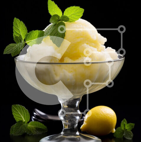 Intra Συλλεκτικό Ξύλινο Παζλ Plywood  4mm - Δροσιστικό επιδόρπιο με παγωτό λεμόνι σε γυάλινο μπολ Σε Ξύλινο Κουτί - Διαστάσεις: 10x10 cm – 25 κομμάτια - Image 1