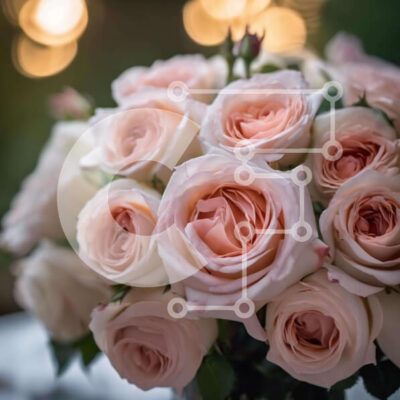 Intra Συλλεκτικό Ξύλινο Παζλ Plywood  4mm - Ροζ τριαντάφυλλα σε γυάλινο βάζο Σε Ξύλινο Κουτί - Διαστάσεις: 10x10 cm – 25 κομμάτια - Image 1