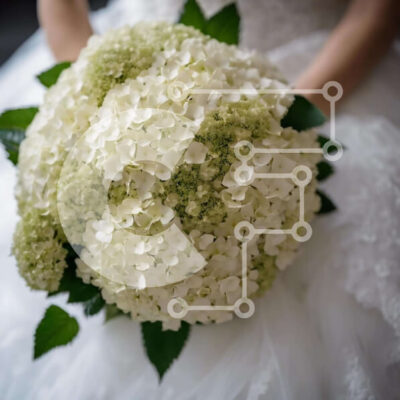 Intra Συλλεκτικό Ξύλινο Παζλ Plywood  4mm - Νύφη με λευκό λουλούδι μπουκέτο Σε Ξύλινο Κουτί - Διαστάσεις: 10x10 cm – 25 κομμάτια - Image 1