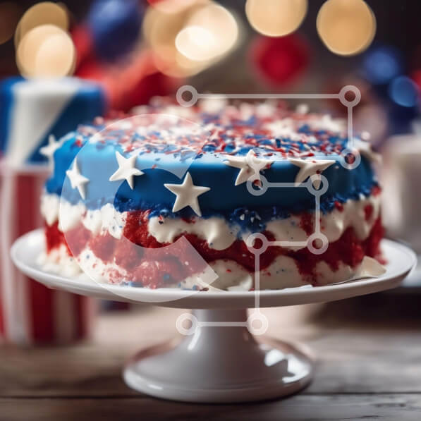 Intra Συλλεκτικό Ξύλινο Παζλ Plywood  4mm - Τούρτα με πατριωτικό θέμα σε διακοσμητικό βάθρο Σε Ξύλινο Κουτί - Διαστάσεις: 10x10 cm – 25 κομμάτια