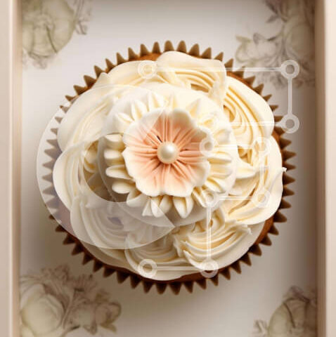 Intra Συλλεκτικό Ξύλινο Παζλ Plywood  4mm - Διακοσμημένο Cupcake σε οβάλ κουτί Σε Ξύλινο Κουτί - Διαστάσεις: 10x10 cm – 25 κομμάτια - Image 1