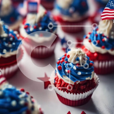 Intra Συλλεκτικό Ξύλινο Παζλ Plywood  4mm - Πατριωτικά Cupcakes για γιορτινές περιστάσεις Σε Ξύλινο Κουτί - Διαστάσεις: 10x10 cm – 25 κομμάτια - Image 1