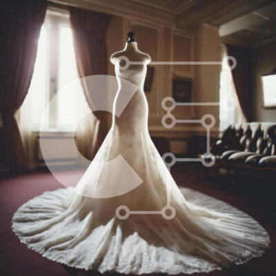 Intra Συλλεκτικό Ξύλινο Παζλ Plywood  4mm - Νυφικό μανεκέν σε κομψά διακοσμημένο δωμάτιο Σε Ξύλινο Κουτί - Διαστάσεις: 10x10 cm – 25 κομμάτια - Image 1