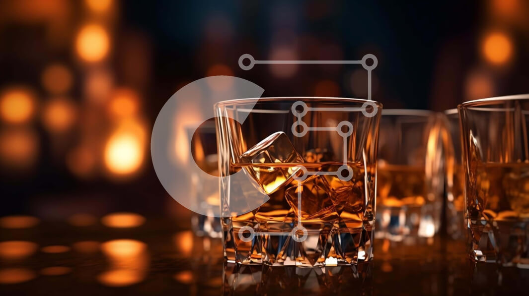 Intra Συλλεκτικό Ξύλινο Παζλ Plywood  4mm - Τέσσερα ποτήρια ουίσκι με παγάκια και κερί Σε Ξύλινο Κουτί - Διαστάσεις: 10x10 cm – 25 κομμάτια