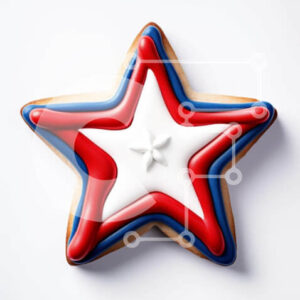 Intra Συλλεκτικό Ξύλινο Παζλ Plywood  4mm - Πατριωτικό μπισκότο σε σχήμα αστεριού Σε Ξύλινο Κουτί - Διαστάσεις: 10x10 cm – 25 κομμάτια