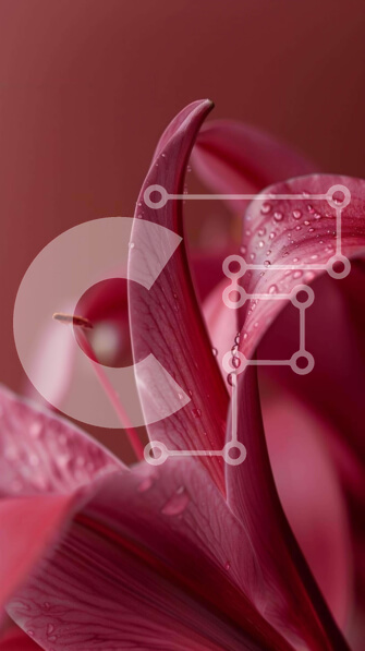 Intra Συλλεκτικό Ξύλινο Παζλ Plywood  4mm - Κοντινό πλάνο ροζ λουλουδιών με σταγονίδια νερού Σε Ξύλινο Κουτί - Διαστάσεις: 10x10 cm – 25 κομμάτια