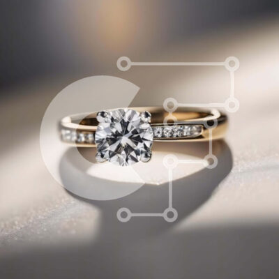 Intra Συλλεκτικό Ξύλινο Παζλ Plywood  4mm - Χρυσό δαχτυλίδι αρραβώνων με διαμάντι Brilliant Cut Σε Ξύλινο Κουτί - Διαστάσεις: 10x10 cm – 25 κομμάτια - Image 1