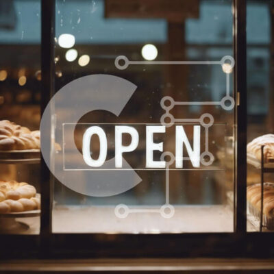 Intra Συλλεκτικό Ξύλινο Παζλ Plywood  4mm - Αρτοποιείο με ζαχαροπλαστεία στην οθόνη Σε Ξύλινο Κουτί - Διαστάσεις: 10x10 cm – 25 κομμάτια - Image 1