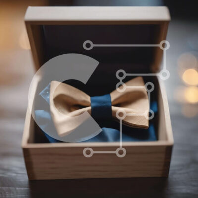 Intra Συλλεκτικό Ξύλινο Παζλ Plywood  4mm - Κομψό παπιγιόν  Σε Ξύλινο Κουτί Σε Ξύλινο Κουτί - Διαστάσεις: 10x10 cm – 25 κομμάτια - Image 1