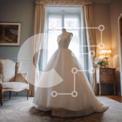 Intra Συλλεκτικό Ξύλινο Παζλ Plywood  4mm - Νυφικό μανεκέν σε άδειο δωμάτιο με καρέκλα και φυτά σε γλάστρες Σε Ξύλινο Κουτί - Διαστάσεις: 10x10 cm – 25 κομμάτια - Image 1