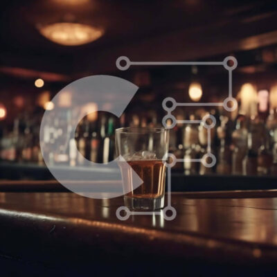 Intra Συλλεκτικό Ξύλινο Παζλ Plywood  4mm - Ποτήρι ουίσκι σε άδειο πάγκο μπαρ Σε Ξύλινο Κουτί - Διαστάσεις: 10x10 cm – 25 κομμάτια - Image 1