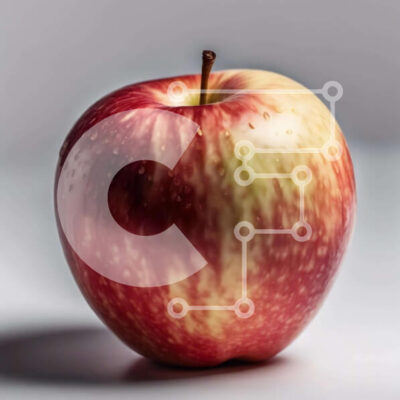 Intra Συλλεκτικό Ξύλινο Παζλ Plywood  4mm - Κόκκινο μήλο με σταγονίδια νερού Σε Ξύλινο Κουτί - Διαστάσεις: 10x10 cm – 25 κομμάτια - Image 1