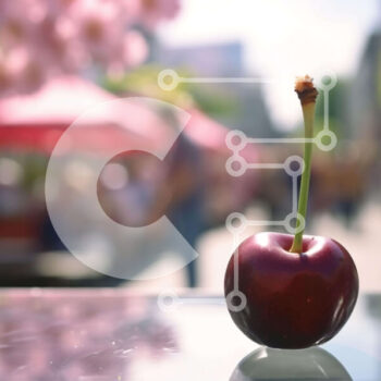 Intra Συλλεκτικό Ξύλινο Παζλ Plywood  4mm - Φρέσκο ​​άγουρο κεράσι σε γυάλινο τραπέζι με ανθρώπους Σε Ξύλινο Κουτί - Διαστάσεις: 10x10 cm – 25 κομμάτια - Image 1