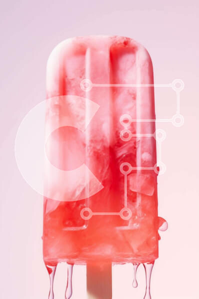 Intra Συλλεκτικό Ξύλινο Παζλ Plywood  4mm - Ροζ παγωτό Popsicle σε κλαδάκια Σε Ξύλινο Κουτί - Διαστάσεις: 10x10 cm – 25 κομμάτια