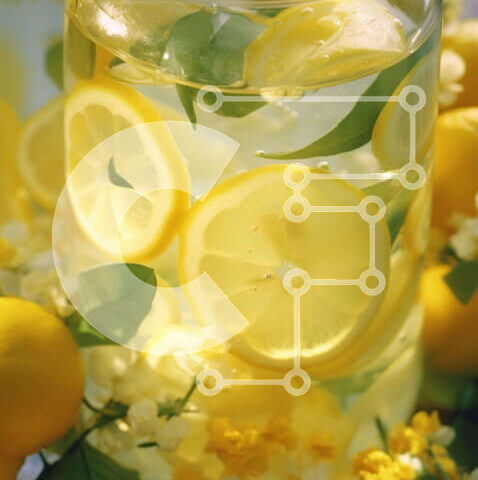 Intra Συλλεκτικό Ξύλινο Παζλ Plywood  4mm - Γυάλινο βάζο με φέτες λεμονιού και λευκά τριαντάφυλλα Σε Ξύλινο Κουτί - Διαστάσεις: 10x10 cm – 25 κομμάτια - Image 1