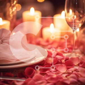 Intra Συλλεκτικό Ξύλινο Παζλ Plywood  4mm - Ρομαντικό Τραπέζι με Φως Κεριού και Ροζ Πέταλα Σε Ξύλινο Κουτί - Διαστάσεις: 10x10 cm – 25 κομμάτια