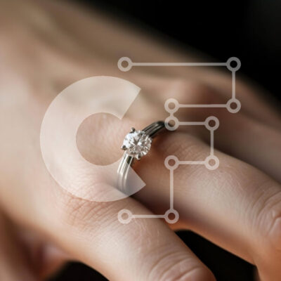 Intra Συλλεκτικό Ξύλινο Παζλ Plywood  4mm - Σμαραγδένιο διαμαντένιο δαχτυλίδι αρραβώνων Σε Ξύλινο Κουτί - Διαστάσεις: 10x10 cm – 25 κομμάτια - Image 1