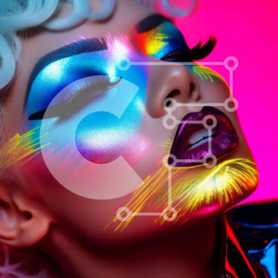 Intra Συλλεκτικό Ξύλινο Παζλ Plywood  4mm - Κομψή γυναίκα με ζωηρό μακιγιάζ Σε Ξύλινο Κουτί - Διαστάσεις: 10x10 cm – 25 κομμάτια - Image 1