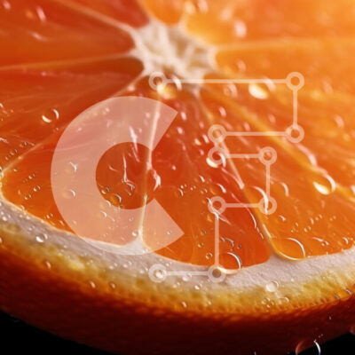 Intra Συλλεκτικό Ξύλινο Παζλ Plywood  4mm - Κοντινό πλάνο φρεσκοστυμμένου πορτοκαλιού με σταγόνες νερού Σε Ξύλινο Κουτί - Διαστάσεις: 10x10 cm – 25 κομμάτια - Image 1