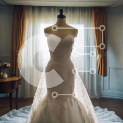 Intra Συλλεκτικό Ξύλινο Παζλ Plywood  4mm - Κομψή επίδειξη μανεκέν νυφικού Σε Ξύλινο Κουτί - Διαστάσεις: 10x10 cm – 25 κομμάτια - Image 1