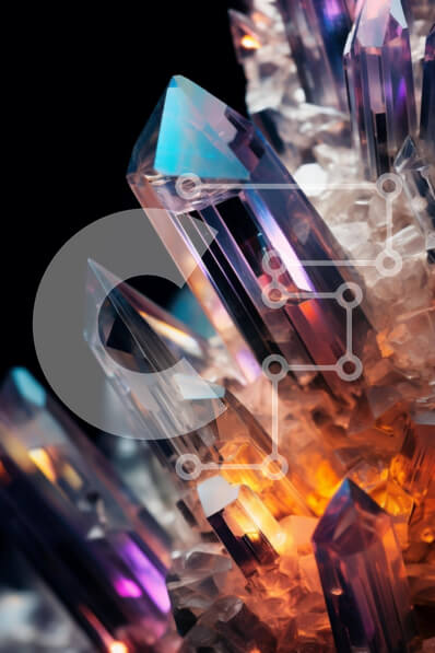 Intra Συλλεκτικό Ξύλινο Παζλ Plywood  4mm - Συστάδα Κρυστάλλων και Ορυκτών Σε Ξύλινο Κουτί - Διαστάσεις: 10x10 cm – 25 κομμάτια