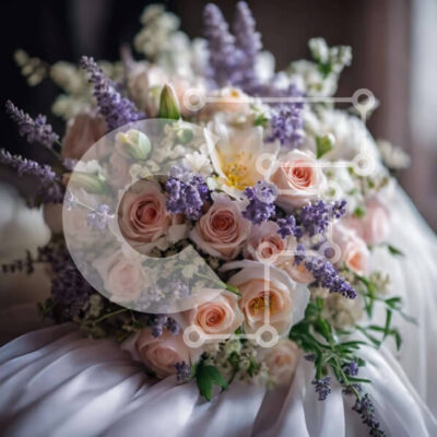 Intra Συλλεκτικό Ξύλινο Παζλ Plywood  4mm - Νυφική ​​ανθοδέσμη στο κρεβάτι Σε Ξύλινο Κουτί - Διαστάσεις: 10x10 cm – 25 κομμάτια - Image 1