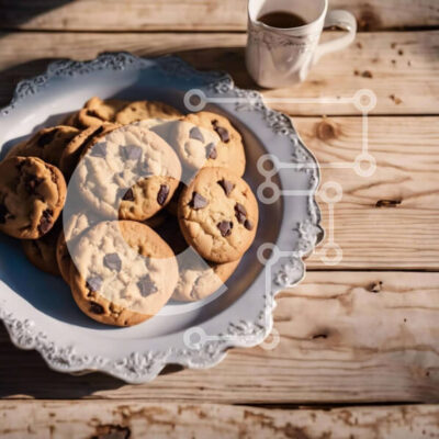 Intra Συλλεκτικό Ξύλινο Παζλ Plywood  4mm - Διάφορα μπισκότα σοκολάτας και καφέ Σε Ξύλινο Κουτί - Διαστάσεις: 10x10 cm – 25 κομμάτια - Image 1