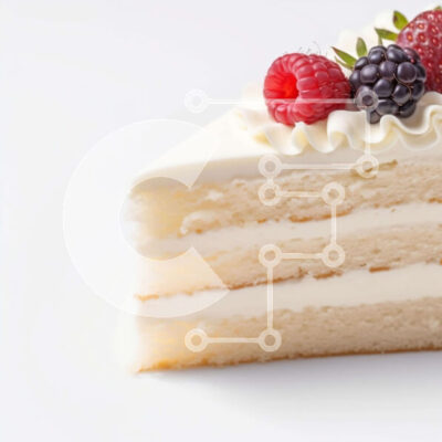 Intra Συλλεκτικό Ξύλινο Παζλ Plywood 4mm - Νόστιμο λευκό κέικ με μούρα και σαντιγί Σε Ξύλινο Κουτί - Διαστάσεις: 10x10 cm – 25 κομμάτια - Image 1