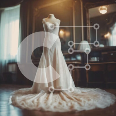 Intra Συλλεκτικό Ξύλινο Παζλ Plywood  4mm - Νυφικό μανεκέν σε κομψά διακοσμημένο δωμάτιο Σε Ξύλινο Κουτί - Διαστάσεις: 10x10 cm – 25 κομμάτια - Image 1