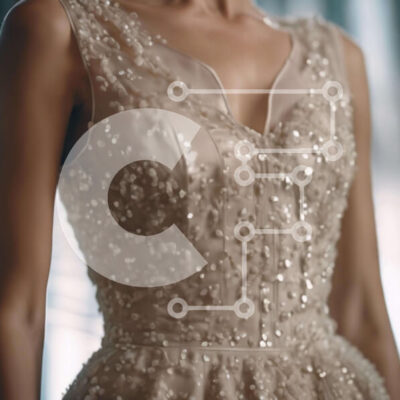 Intra Συλλεκτικό Ξύλινο Παζλ Plywood  4mm - Κομψή γυναίκα με μπεζ φόρεμα με πούλιες και πέπλο Σε Ξύλινο Κουτί - Διαστάσεις: 10x10 cm – 25 κομμάτια - Image 1