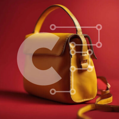 Intra Συλλεκτικό Ξύλινο Παζλ Plywood  4mm - Κίτρινη τσάντα σε πορτοκαλί φόντο Σε Ξύλινο Κουτί - Διαστάσεις: 10x10 cm – 25 κομμάτια - Image 1