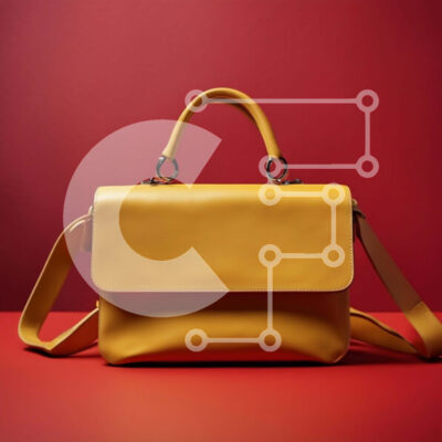 Intra Συλλεκτικό Ξύλινο Παζλ Plywood  4mm - Κίτρινη τσάντα σε πορτοκαλί φόντο Σε Ξύλινο Κουτί - Διαστάσεις: 10x10 cm – 25 κομμάτια - Image 1