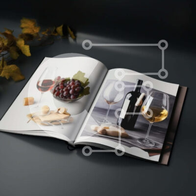 Intra Συλλεκτικό Ξύλινο Παζλ Plywood  4mm - Ανοιχτό βιβλίο με ποτήρια κρασιού και τυρί Σε Ξύλινο Κουτί - Διαστάσεις: 10x10 cm – 25 κομμάτια - Image 1