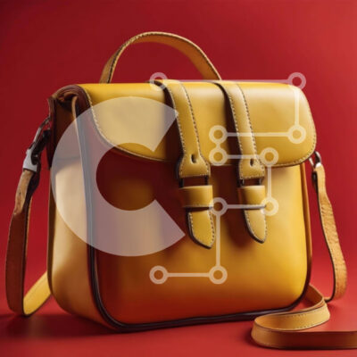 Intra Συλλεκτικό Ξύλινο Παζλ Plywood  4mm - Κίτρινη τσάντα σε πορτοκαλί φόντο Σε Ξύλινο Κουτί - Διαστάσεις: 10x10 cm – 25 κομμάτια - Image 1