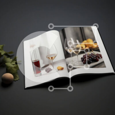 Intra Συλλεκτικό Ξύλινο Παζλ Plywood  4mm - Ανοιχτό βιβλίο με ποτήρια κρασιού και είδη διατροφής Σε Ξύλινο Κουτί - Διαστάσεις: 10x10 cm – 25 κομμάτια - Image 1