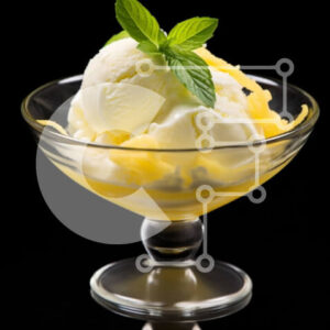 Intra Συλλεκτικό Ξύλινο Παζλ Plywood  4mm - Μπολ παγωτού με φρέσκα φρούτα και φύλλα μέντας Σε Ξύλινο Κουτί - Διαστάσεις: 10x10 cm – 25 κομμάτια