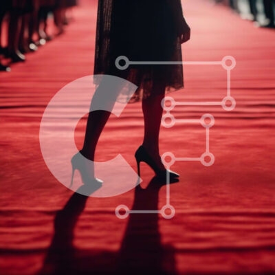 Intra Συλλεκτικό Ξύλινο Παζλ Plywood  4mm - Γυναίκα που περπατά στο κόκκινο χαλί με ψηλά τακούνια Σε Ξύλινο Κουτί - Διαστάσεις: 10x10 cm – 25 κομμάτια - Image 1