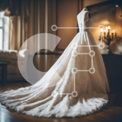 Intra Συλλεκτικό Ξύλινο Παζλ Plywood  4mm - Κομψή επίδειξη νυφικού σε διακοσμημένο δωμάτιο Σε Ξύλινο Κουτί - Διαστάσεις: 10x10 cm – 25 κομμάτια - Image 1