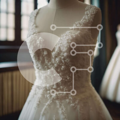 Intra Συλλεκτικό Ξύλινο Παζλ Plywood  4mm - Επίδειξη λευκών νυφικών Σε Ξύλινο Κουτί - Διαστάσεις: 10x10 cm – 25 κομμάτια - Image 1