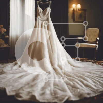 Intra Συλλεκτικό Ξύλινο Παζλ Plywood  4mm - Κρεμασμένο νυφικό σε άδειο δωμάτιο Σε Ξύλινο Κουτί - Διαστάσεις: 10x10 cm – 25 κομμάτια - Image 1