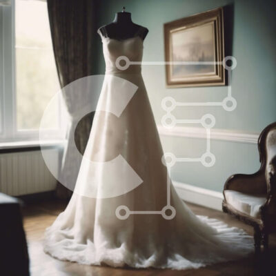 Intra Συλλεκτικό Ξύλινο Παζλ Plywood 4mm - Λευκό νυφικό στην οθόνη Σε Ξύλινο Κουτί - Διαστάσεις: 10x10 cm – 25 κομμάτια - Image 1