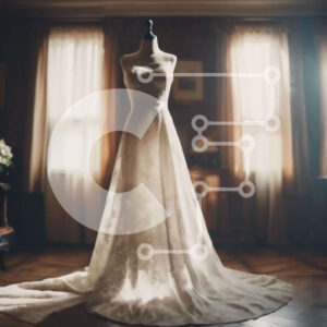 Intra Συλλεκτικό Ξύλινο Παζλ Plywood  4mm - Εμφάνιση μανεκέν νυφικού στο δωμάτιο Σε Ξύλινο Κουτί - Διαστάσεις: 10x10 cm – 25 κομμάτια