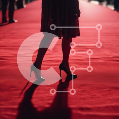 Intra Συλλεκτικό Ξύλινο Παζλ Plywood  4mm - Γυναίκα με ψηλά τακούνια στο κόκκινο χαλί Σε Ξύλινο Κουτί - Διαστάσεις: 10x10 cm – 25 κομμάτια - Image 1