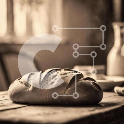 Intra Συλλεκτικό Ξύλινο Παζλ Plywood  4mm - Ρουστίκ σύνθεση ψωμιού και γάλακτος Σε Ξύλινο Κουτί - Διαστάσεις: 10x10 cm – 25 κομμάτια - Image 1